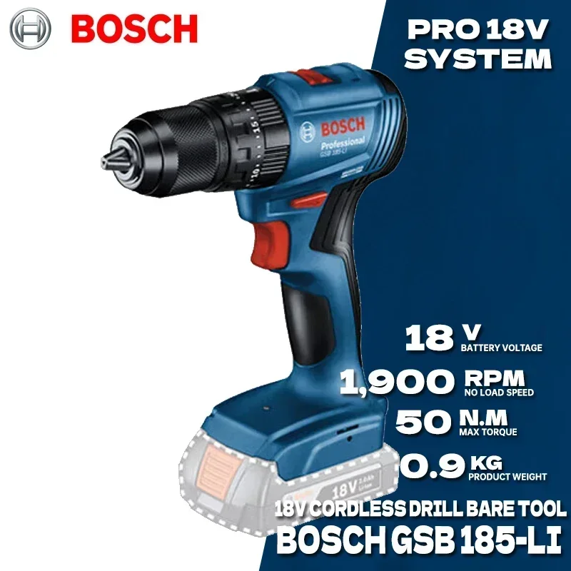 Bosch Drill Gsb 18V - Perceuse à percussion sans fil BOSCH