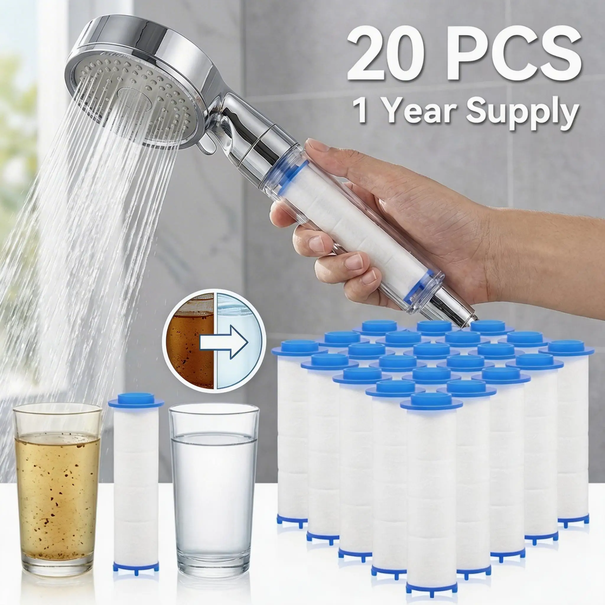 Shower Valve Cartridge - Filtre de remplacement en coton PP