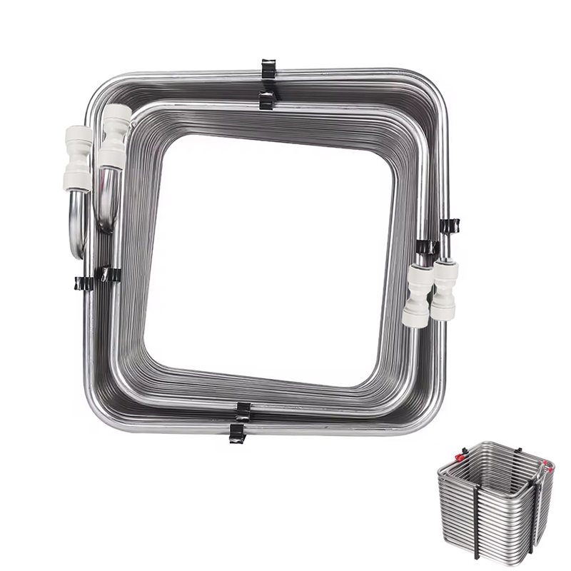 Push Fit Connector - Bobines carrées en acier inoxydable 304,